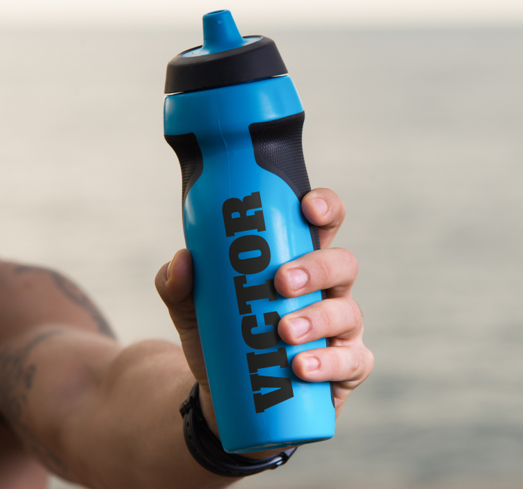 bidon with name customisable sticker - TenStickers