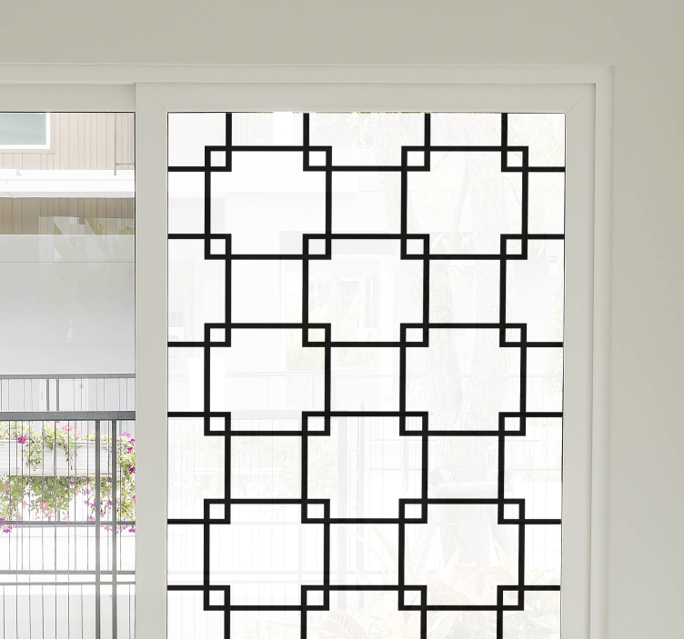 Squares pattern for glass window sticker - TenStickers
