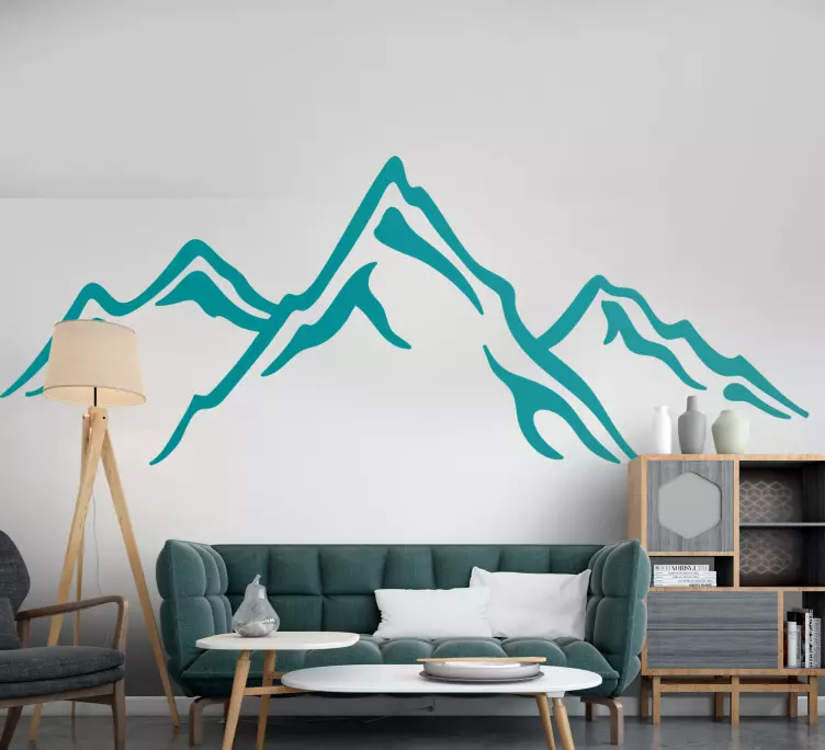 Big size of mountain design nature wall decal - TenStickers