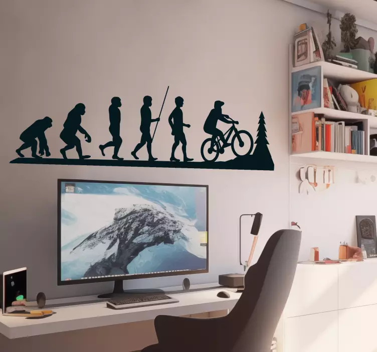 Bike evolution teenage wall sticker - TenStickers