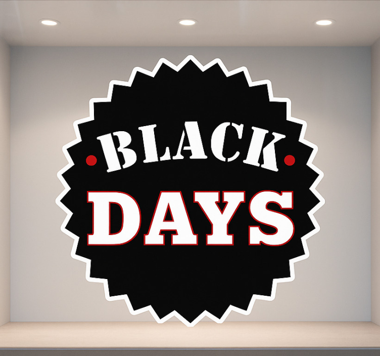 Black friday sticker circular black days - TenStickers