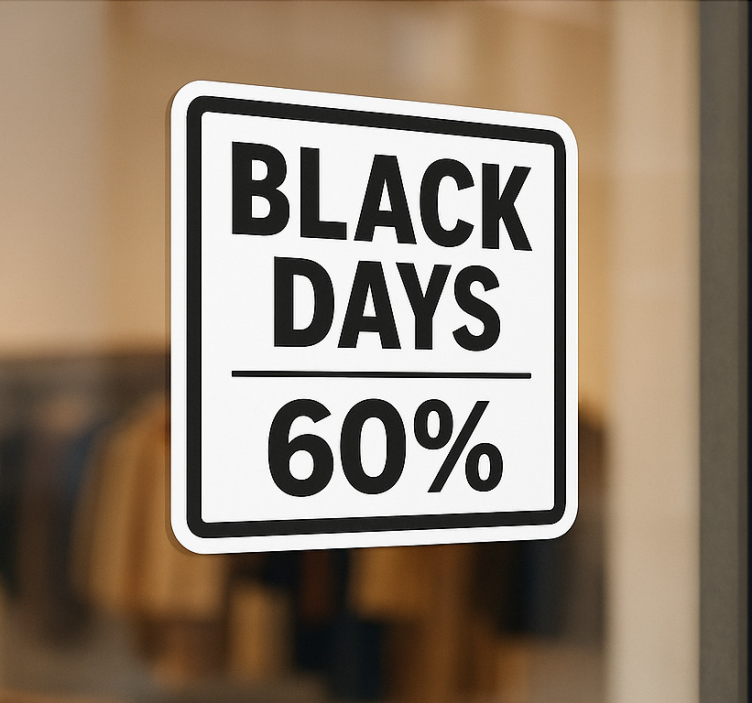 Black friday sticker custom "black days" design - TenStickers