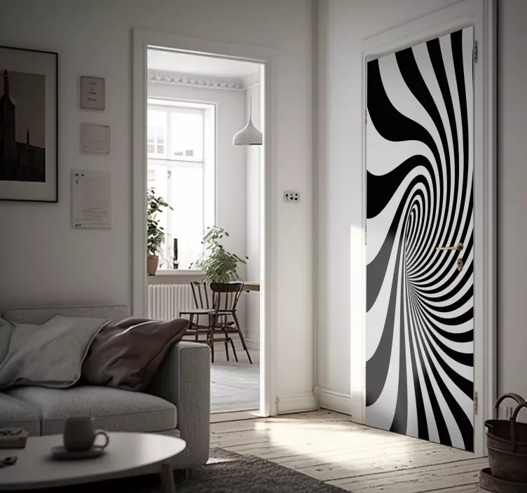 Black Hole door vinyl sticker - TenStickers