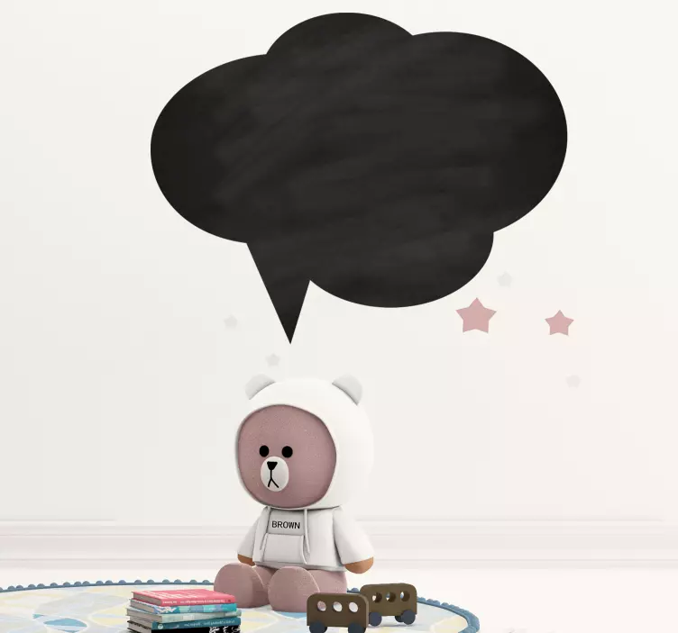 Blackboard Speech Bubble Cloud Sticker - TenStickers