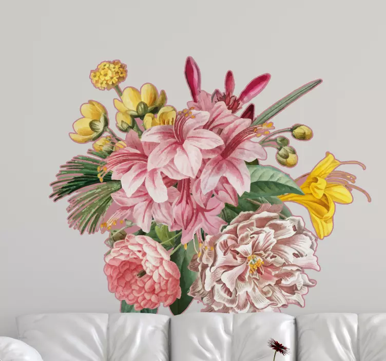 Blooming Floral Arrangement wall sticker - TenStickers