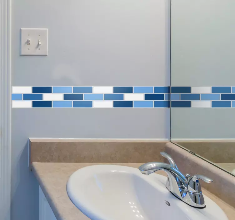 Blue Tones wall border sticker - TenStickers