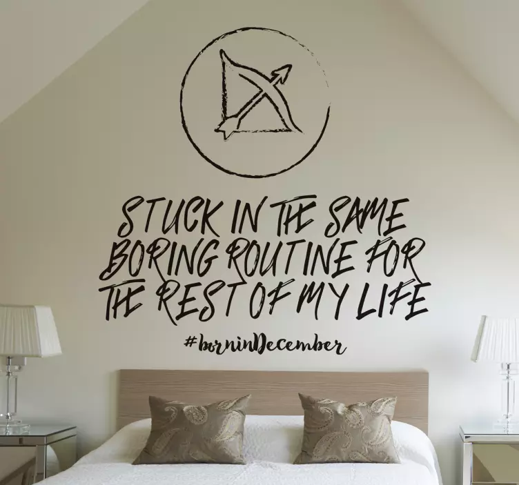Boring Routine Quote Decal text sticker - TenStickers