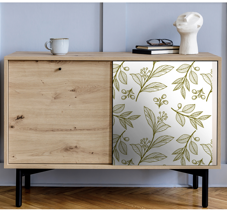 Botanical leaves design furniture decal - TenStickers