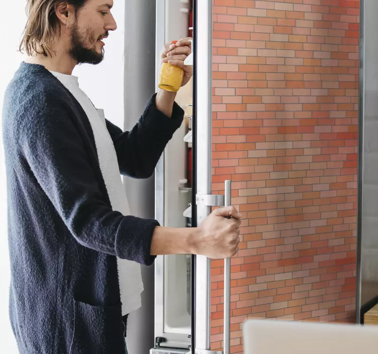 Brick texture fridge decal - TenStickers