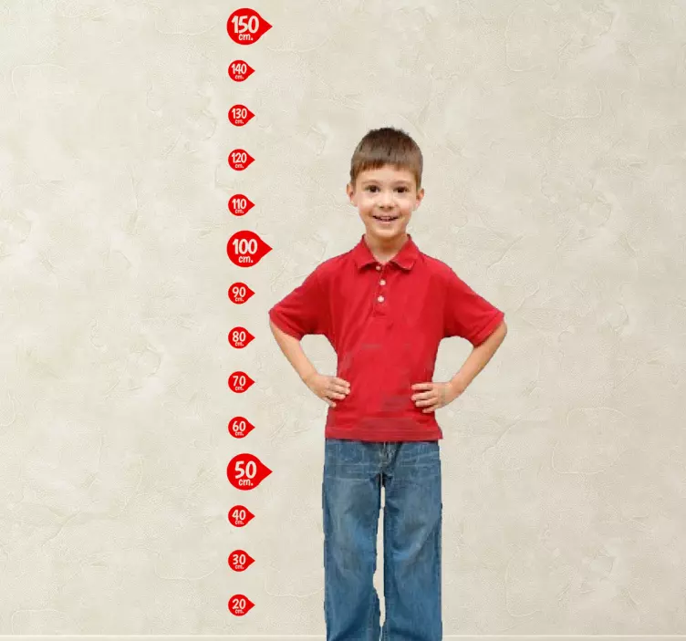 Bubbled Height Chart Wall Sticker - TenStickers