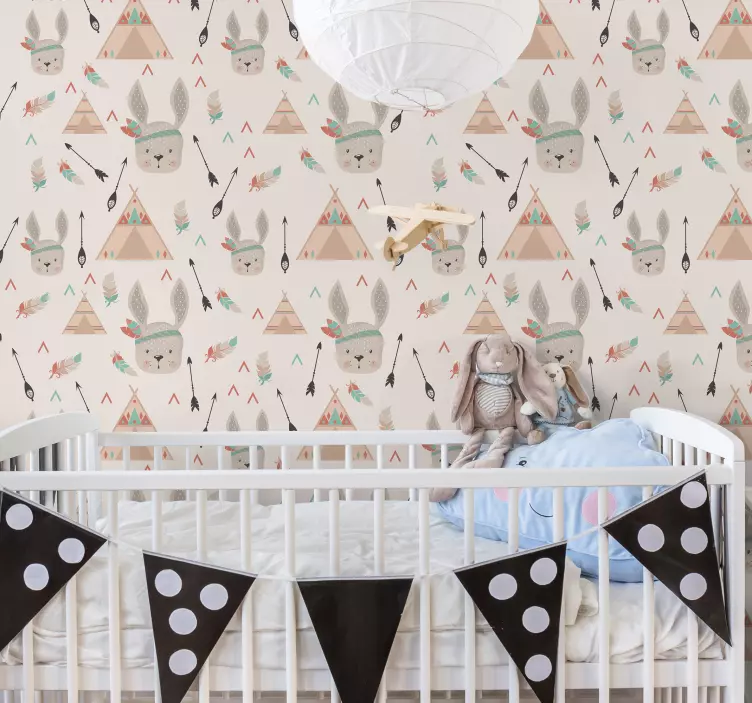 Bunny Tribal Pattern wall stickers for kid - TenStickers