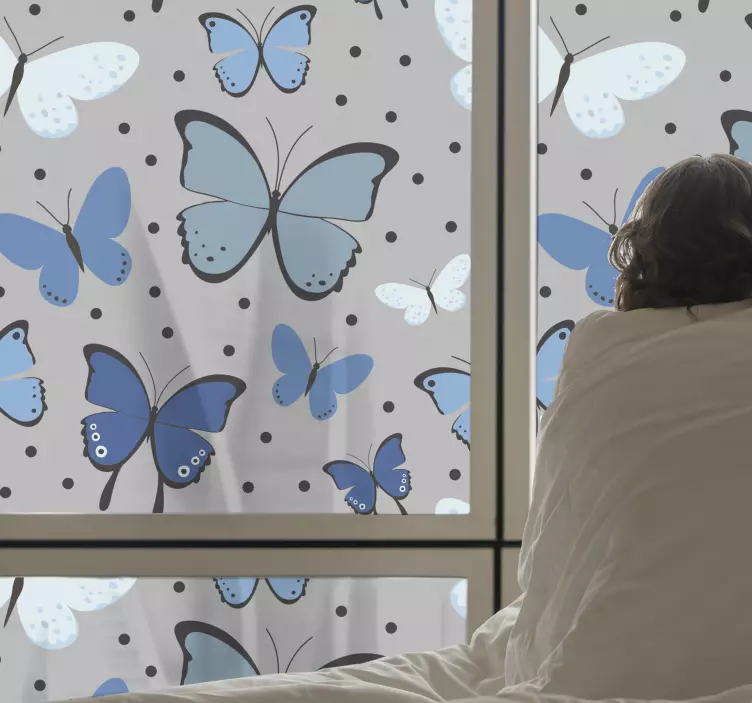 Butterfly wall sticker vibrant butterfly design - TenStickers