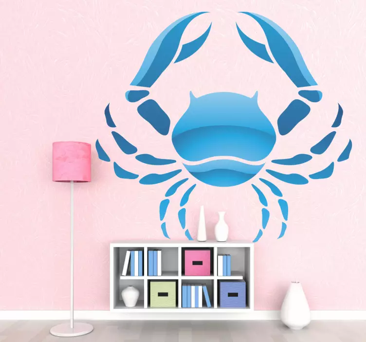 Cancer Zodiac Sign Wall Sticker - TenStickers