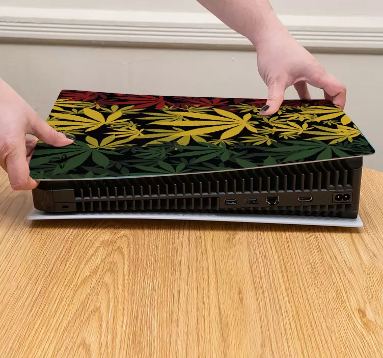 Cannabis Rasta PS5 sticker - TenStickers