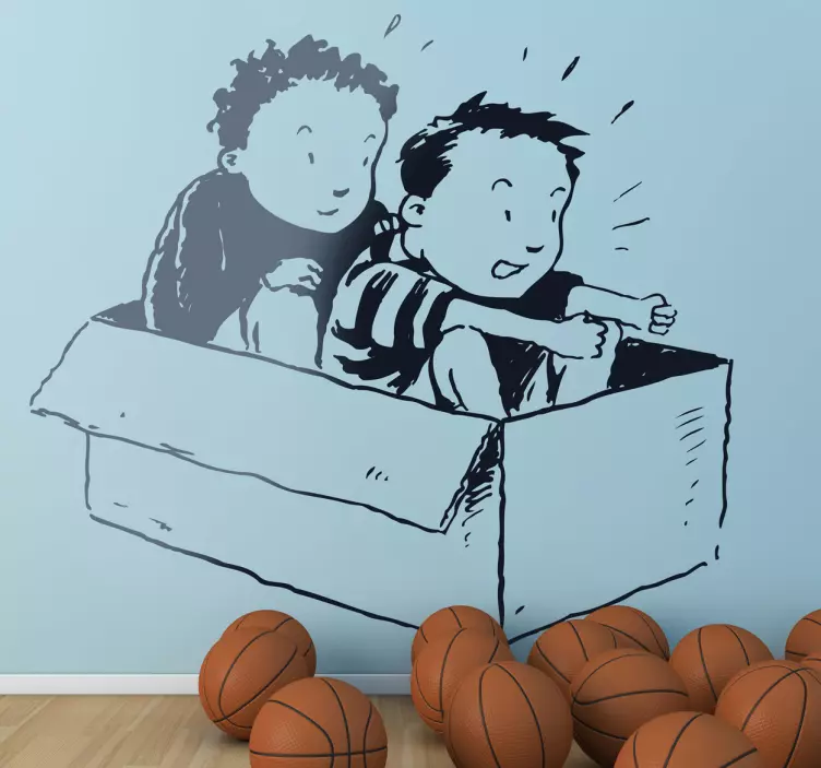 Car Box Kids Sticker - TenStickers