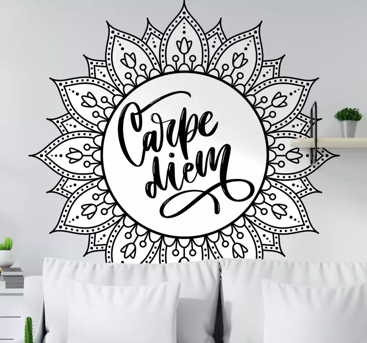 Carpe Diem Inspirational Phrase quote sticker - TenStickers