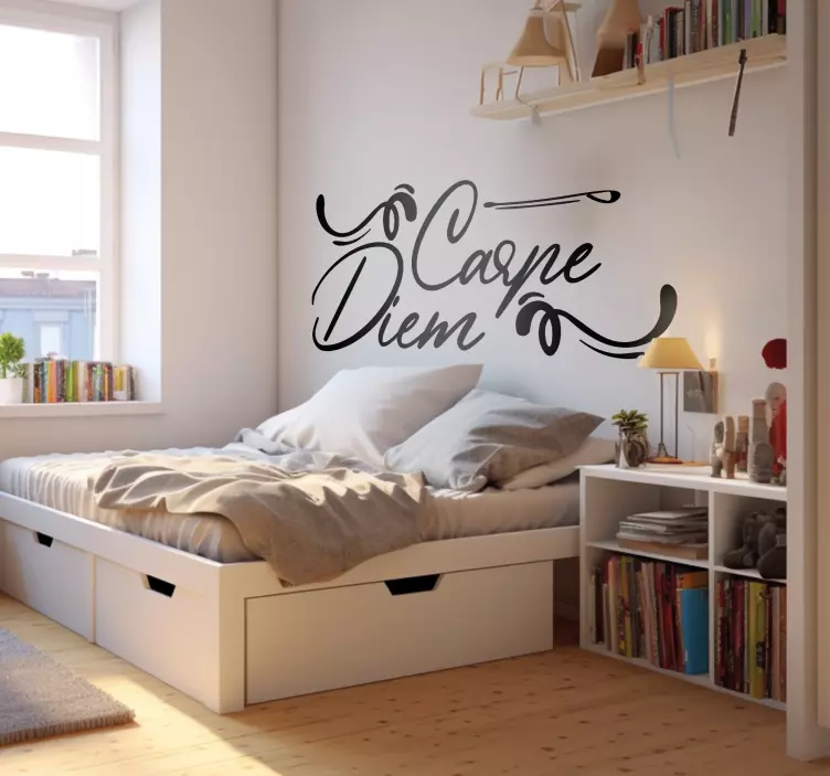 Carpe diem motivational wall sticker - TenStickers