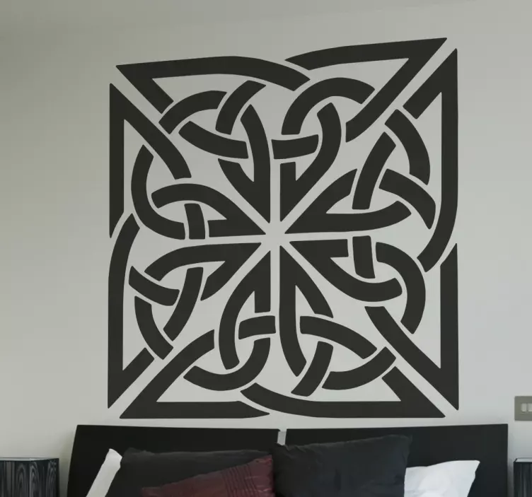 Square celtic symbols abstract wall Sticker - TenStickers
