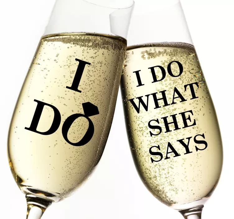 Ceremonial Toast Glasses wedding sticker - TenStickers