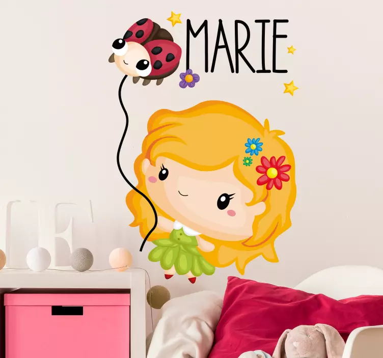 Cheerful Girl Balancing wall stickers for kid - TenStickers