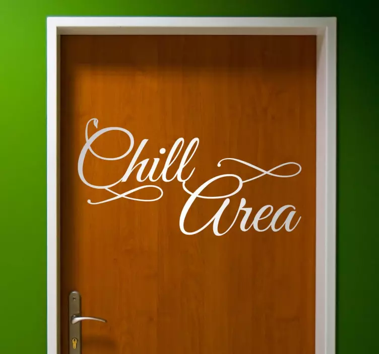 Chill Area Text Sticker - TenStickers