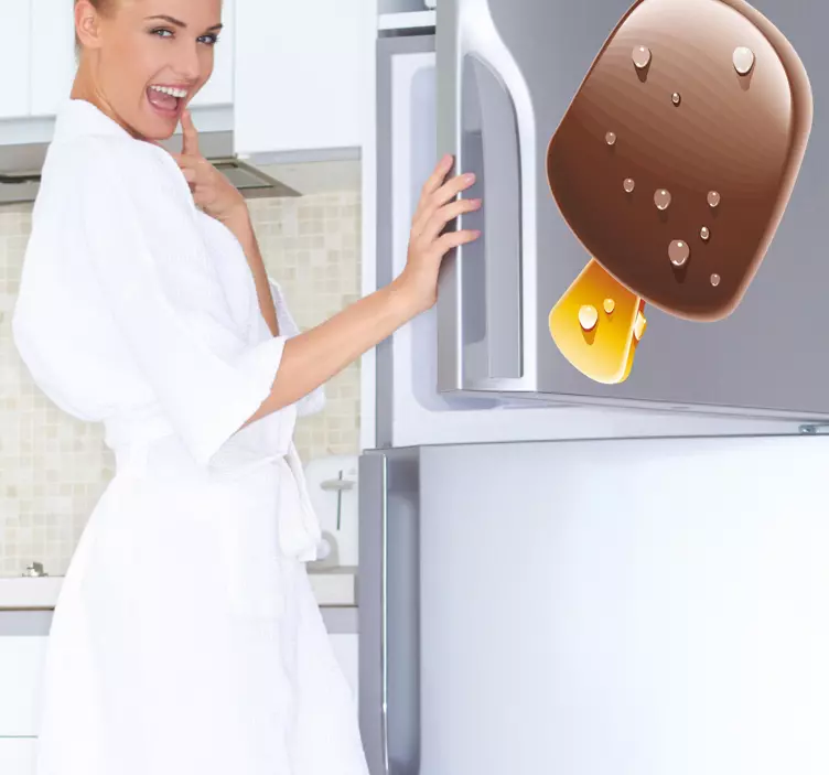 Chocolate Coated Ice Cream Decal - TenStickers