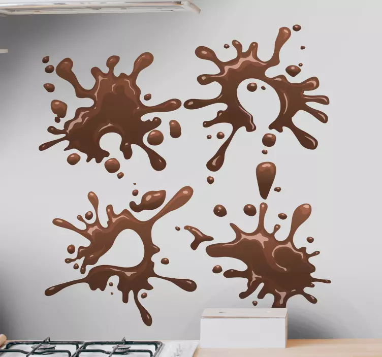 Chocolate Splash Decor food sticker - TenStickers