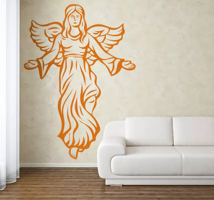 Christmas Angel Decoration Wall Sticker - TenStickers