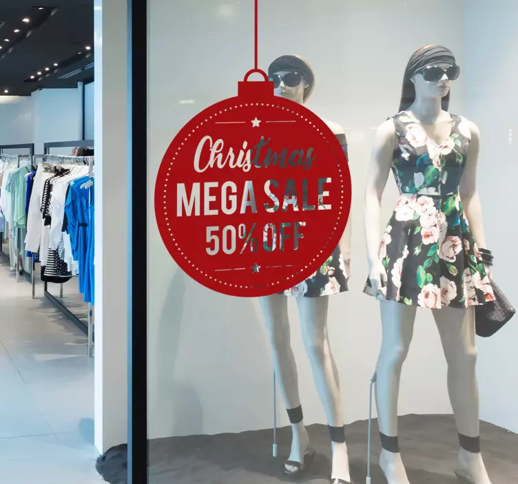 Christmas Sale Shop Window Sticker - TenStickers