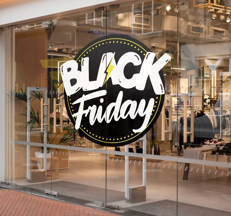 Circular urban design black friday stickers - TenStickers