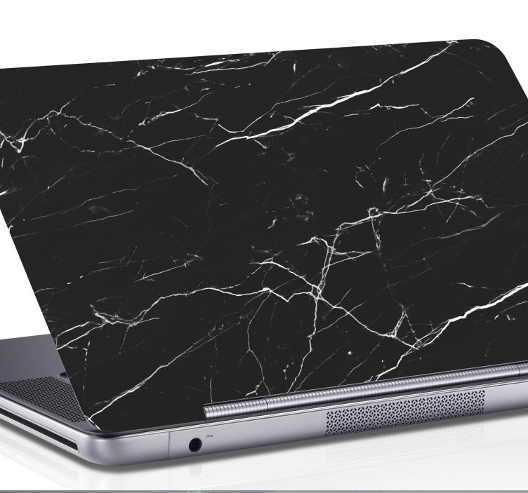 Black marble texture laptop sticker - TenStickers