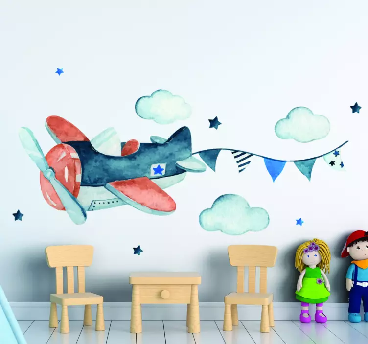 Clouds and air wall sticker - TenStickers