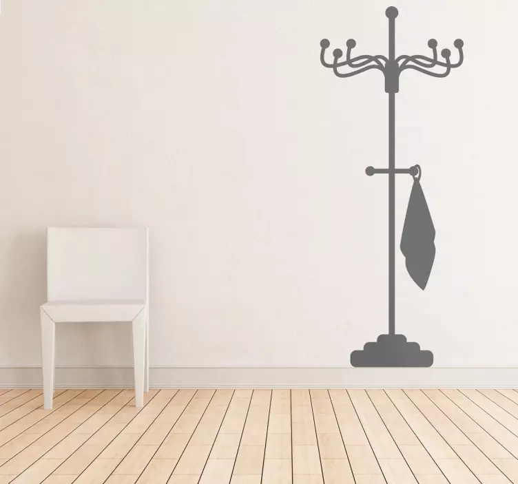 Coat Rack Theme Wall Sticker - TenStickers