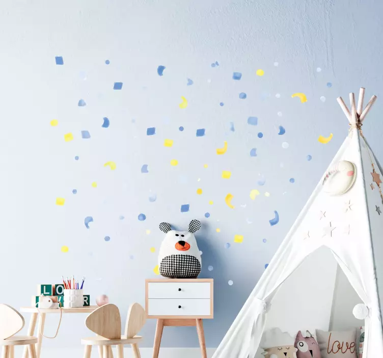 Colorful Confetti Pattern decoration wall sticker - TenStickers
