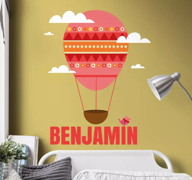 Colorful Hot Air Balloon wall stickers for kid - TenStickers