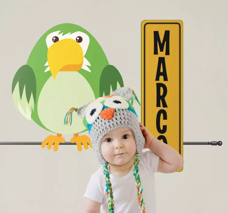 Colorful Parrot Illustration bird wall sticker - TenStickers