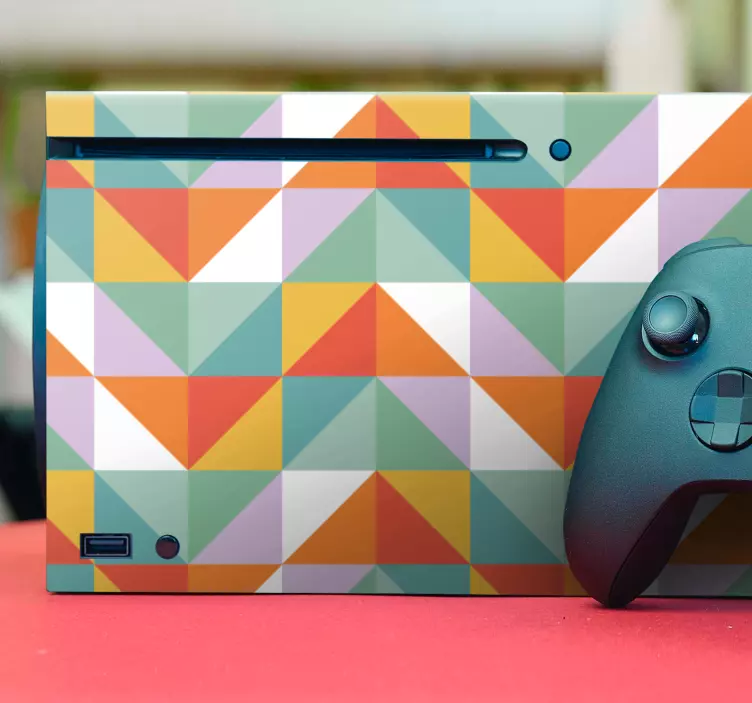 Colorful Triangle Patterns xbox wrap - TenStickers
