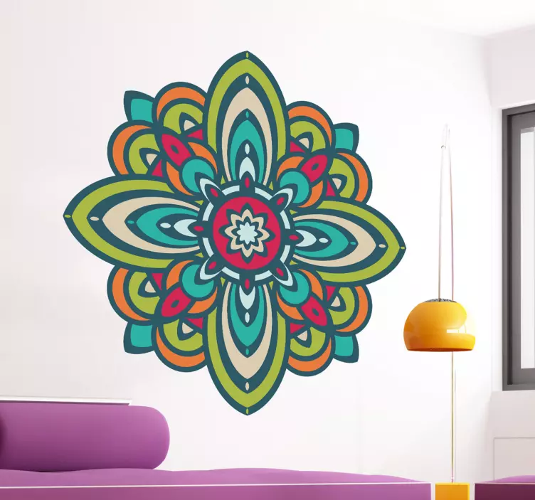 Colourful Mandala Wall Sticker - TenStickers