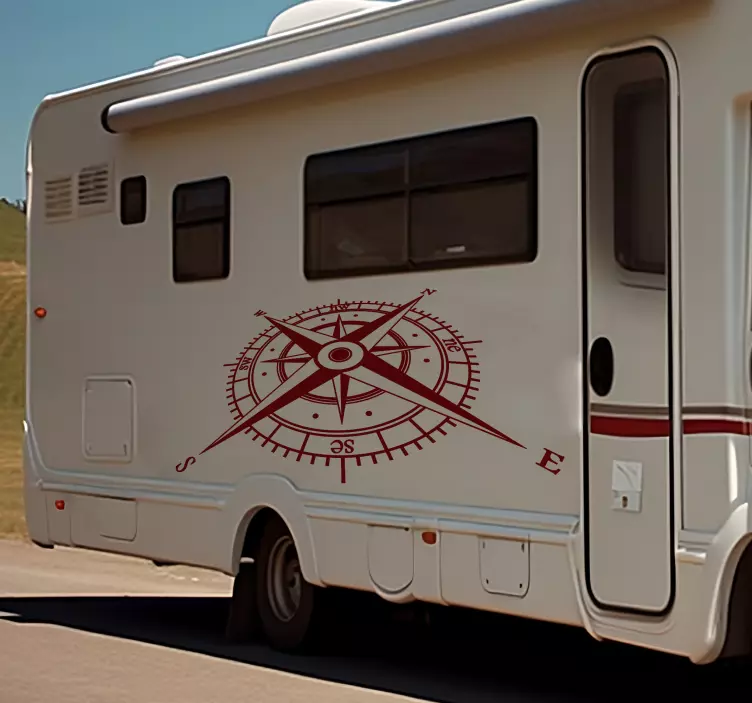 Compass caravan vinyl decal - TenStickers