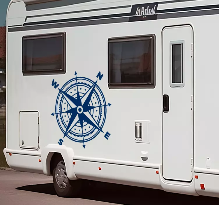 Compass caravan vinyl decal - TenStickers