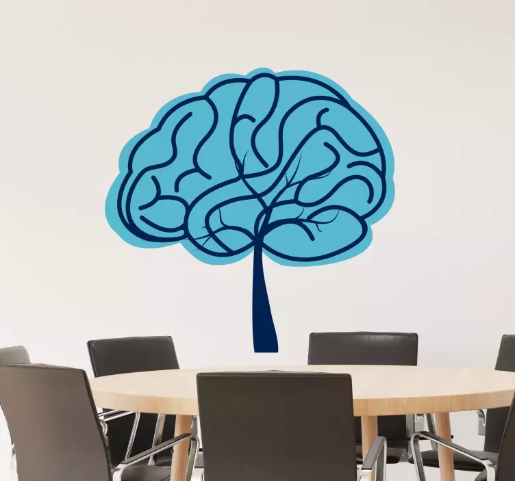 Creative Brain Symbol art wall sticker - TenStickers