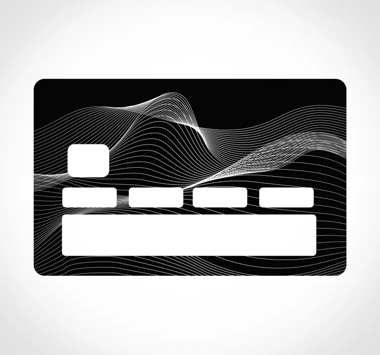 Credit card sticker curvy line design - TenStickers