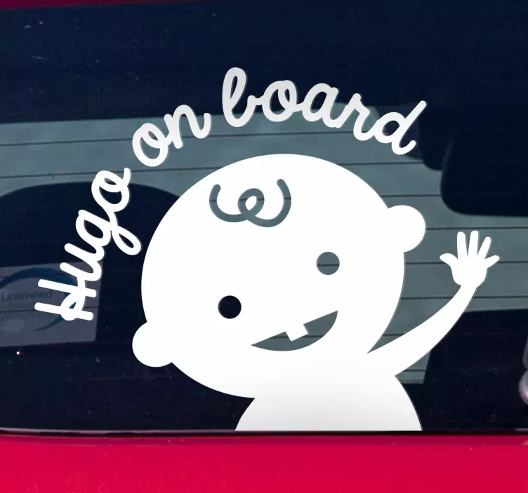 Custom Silhouette Baby on Board Sticker - TenStickers