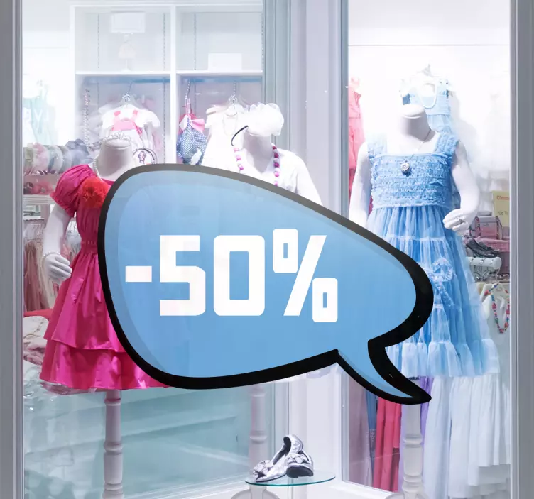 Customisable Blue Bubble Promotion Sticker - TenStickers