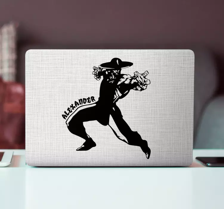 Customizable Action Character laptop skin - TenStickers