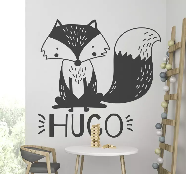 Customizable fox illustration sticker - TenStickers