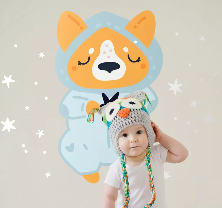 Cute Animal Character wall stickers for kid - TenStickers