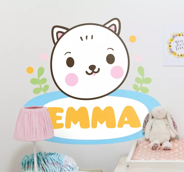 Cute Animal Face wall stickers for kid - TenStickers