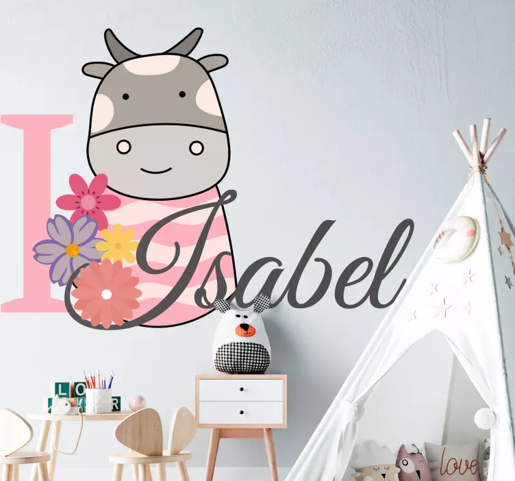 Cute Cow Design wall stickers for kid - TenStickers