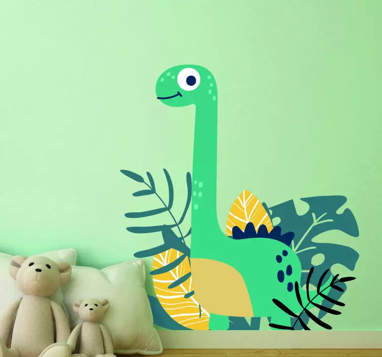 Cute dinosaur in the Jurassic park wall sticker - TenStickers